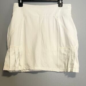 Athleta White Under Par Pleated Athletic Skort Golf Tennis